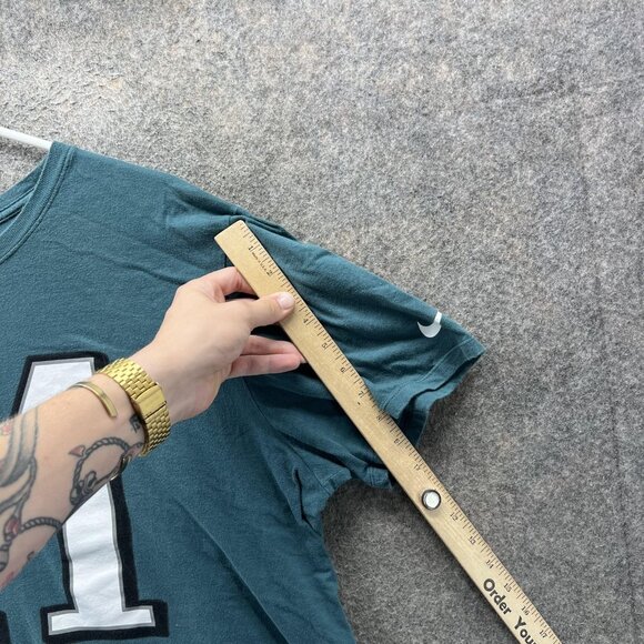 Carson Wentz Philadelphia Eagles Shirt Mens XXL Green NFL Football Nike 11 Tee - Picture 4 of 9